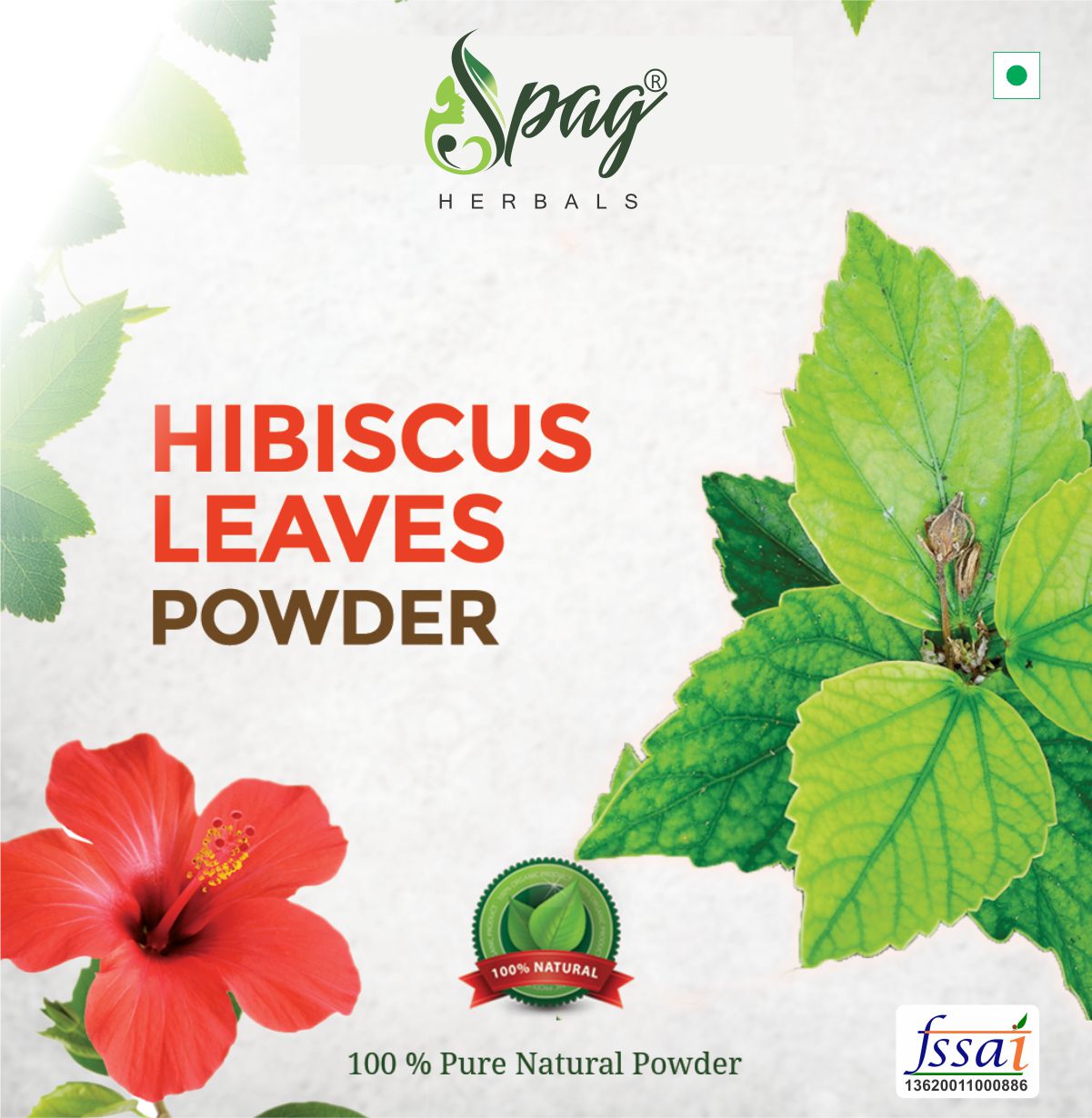 Spag Herbals Premium Hibiscus Leaf Powder - Distacart