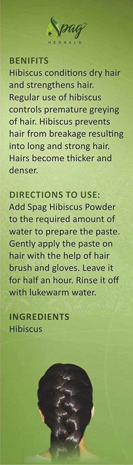 Spag Herbals Premium Hibiscus Leaf Powder - Distacart