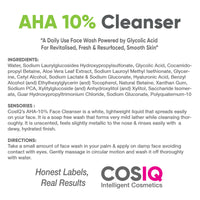 Thumbnail for Cos-IQ AHA Glycolic Acid 10% Face Cleanser - Distacart
