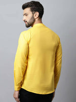 Thumbnail for Even Apparels Yellow Color Pure Cotton Men's Kurta With Side Placket (MMS759) - Distacart