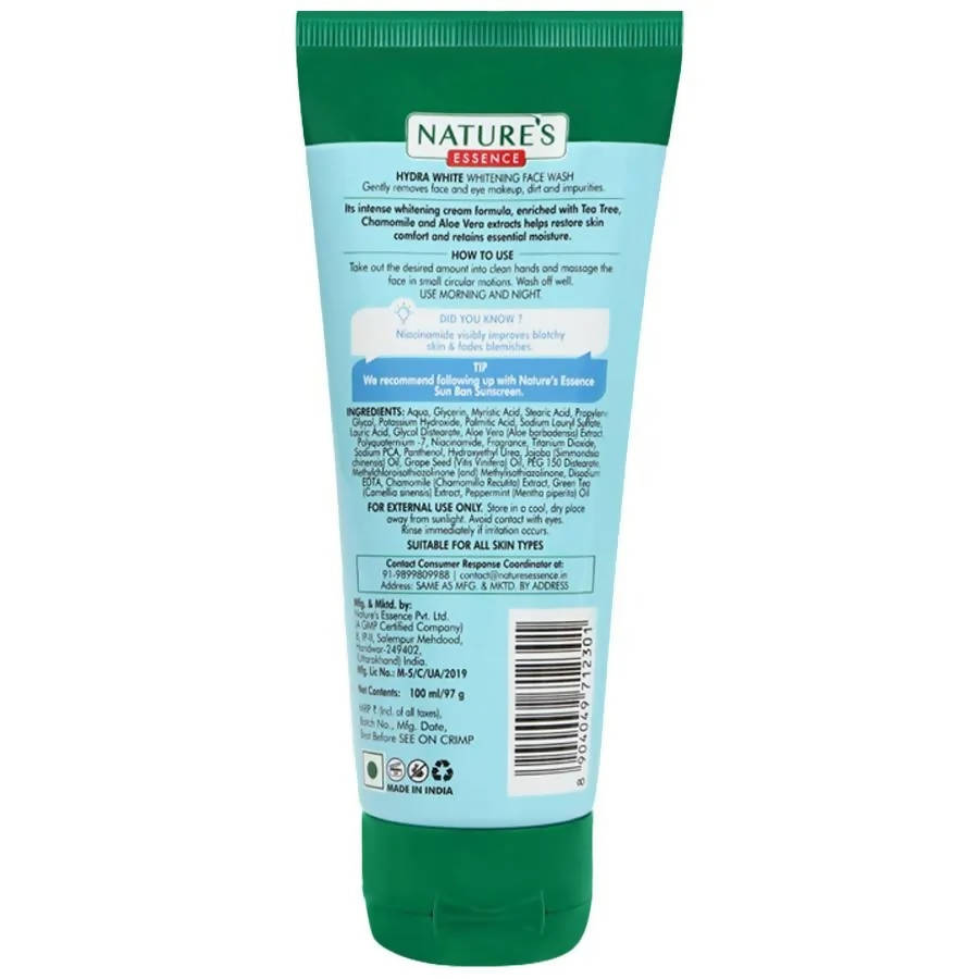 Nature's Essence Hydra White Whitening Face Wash - Distacart