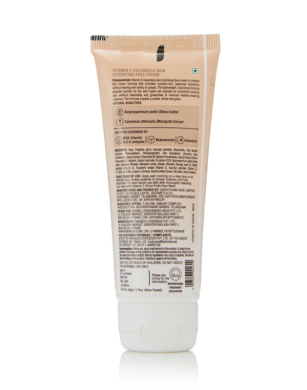 Fabessentials Vitamin E Calendula Skin Hydrating Face Cream - Distacart
