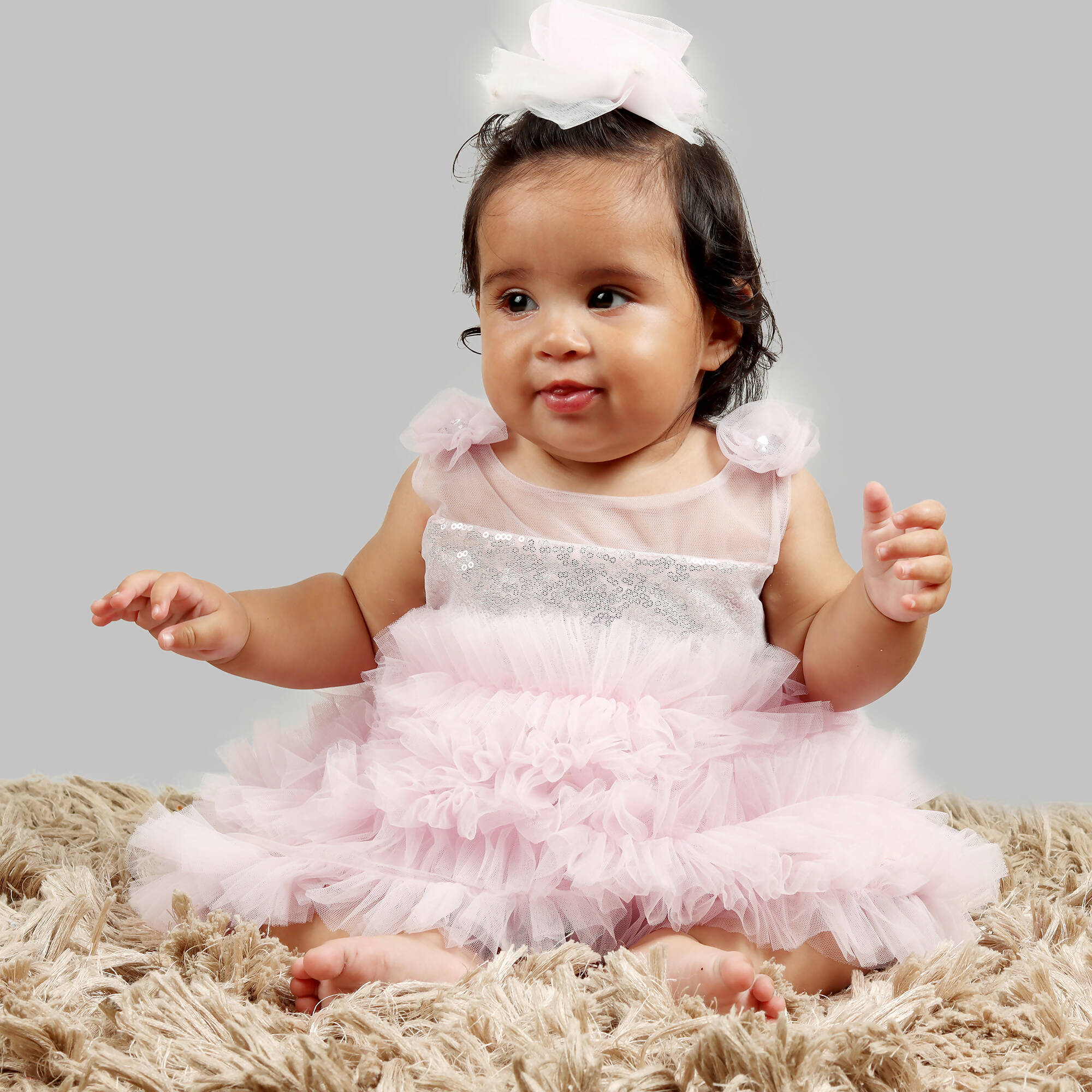 Pink Cow Fashions Pink & Sequin Gown - Distacart