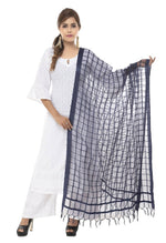 Thumbnail for Mominos Fashion Navy Blue Cotton Square Dupatta