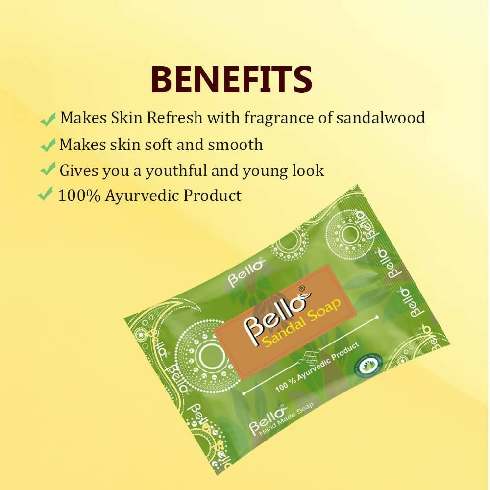Bello Herbals Sandal Soap Handcrafted Glycerin Based Soap - Distacart