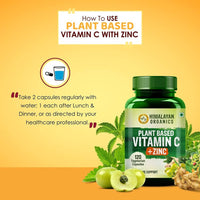 Thumbnail for Himalayan Plant Based Vitamin C + Zinc Double ImmunHimalayan Organics Plant Based Vitamin C + Zinc Double Immune Support: 120 Vegetarian Capsulese Support: 120 Vegetarian Capsules