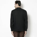Thumbnail for Even Apparels Black Linen Linen Men's Kurta With Band Collar - Distacart