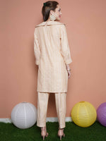 Thumbnail for Women Republic Beige Striped Kurta Set - Distacart