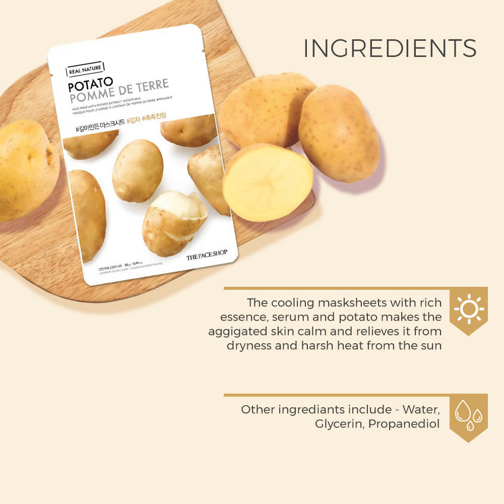 The Face Shop Real Nature Potato Face Mask - Distacart