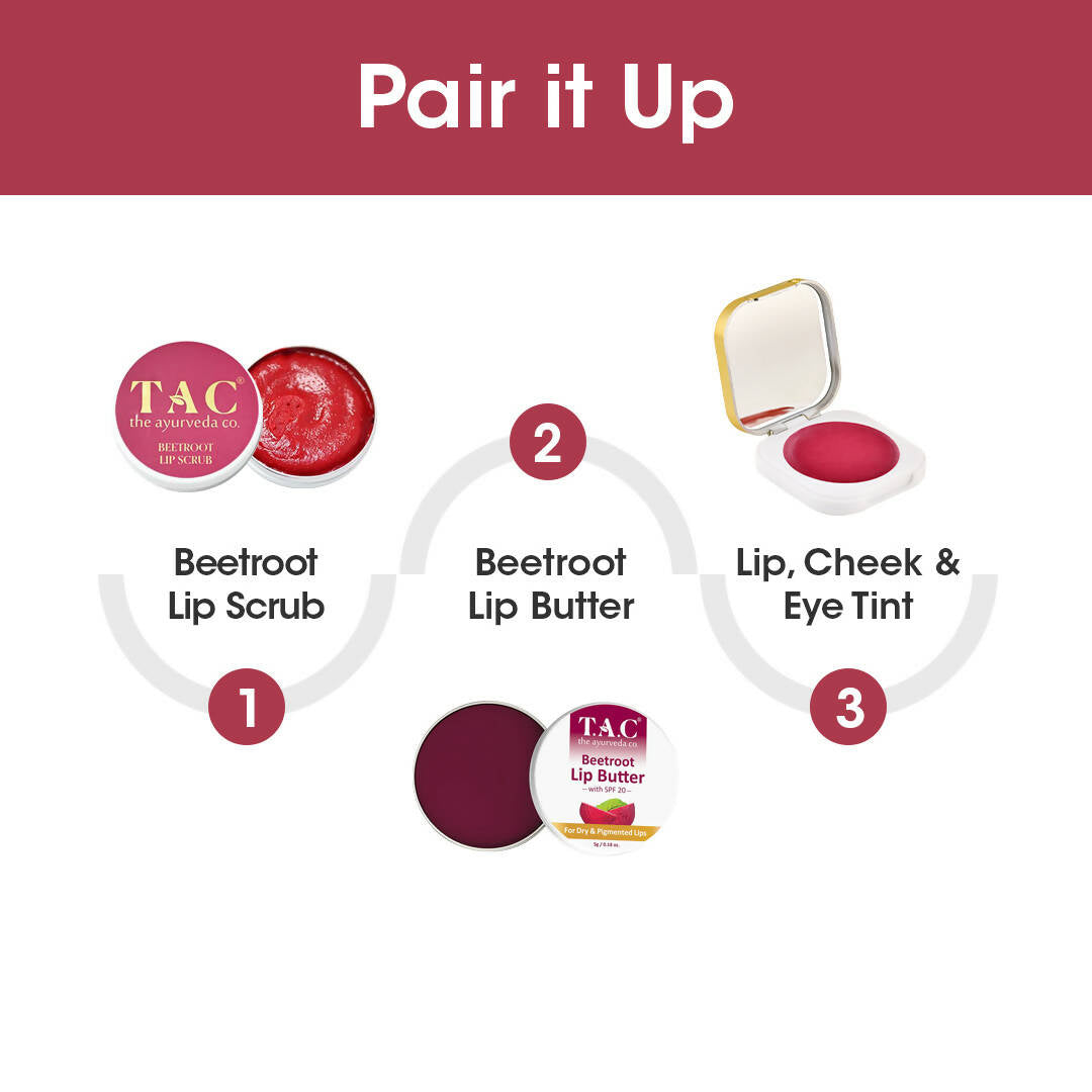TAC - The Ayurveda Co. Lip, Cheek & Eye Tint with Beetroot Extracts - Distacart
