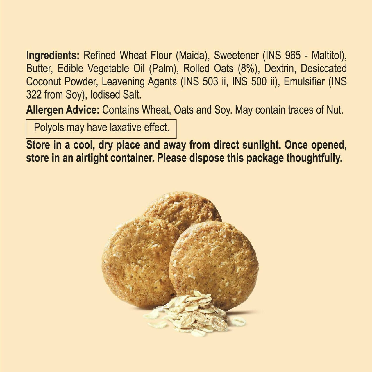 Unibic Sugar Free Oats Cookies - Distacart
