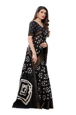 Thumbnail for Vamika Black Linen Jari Border Saree (RADHIKA BLACK) - Distacart