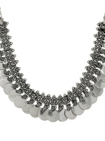 Thumbnail for NVR Women Silver-Plated Oxidised Necklace - Distacart