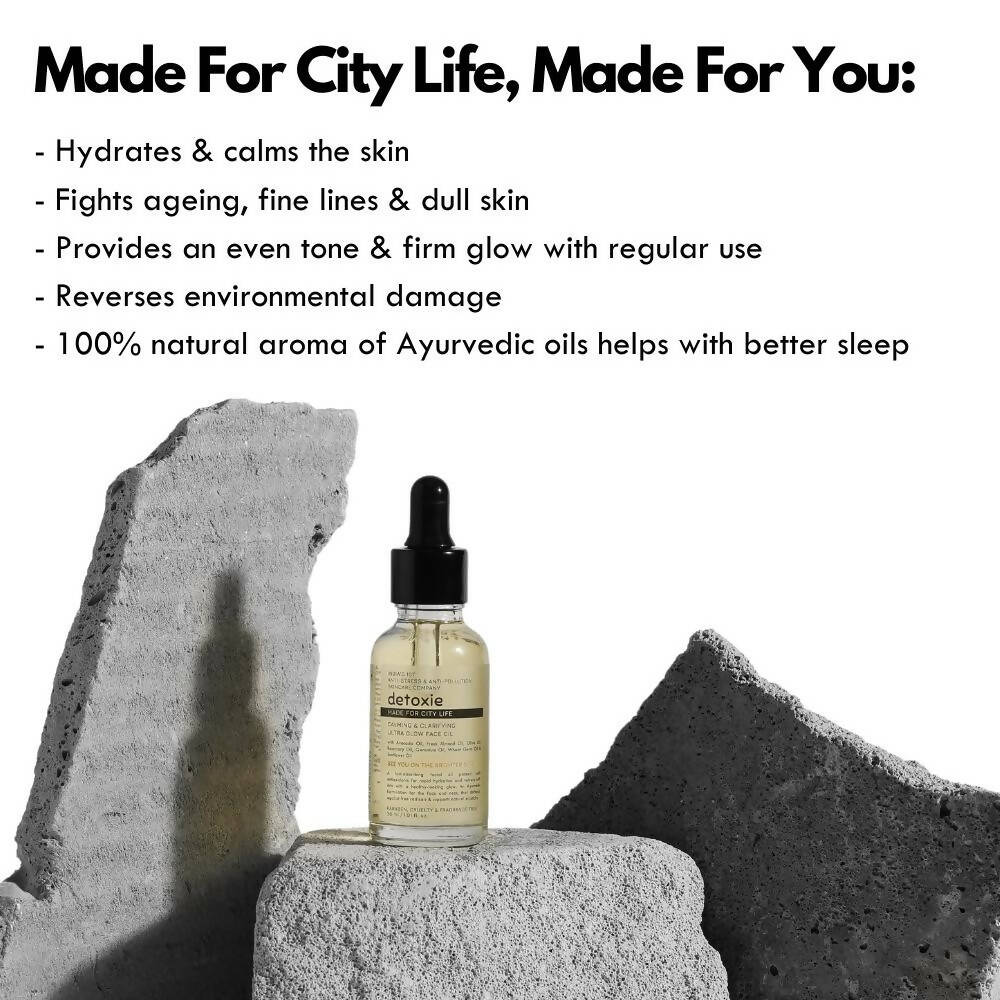 Detoxie Calming & Clarifying Ultra Glow Face Oil - Distacart