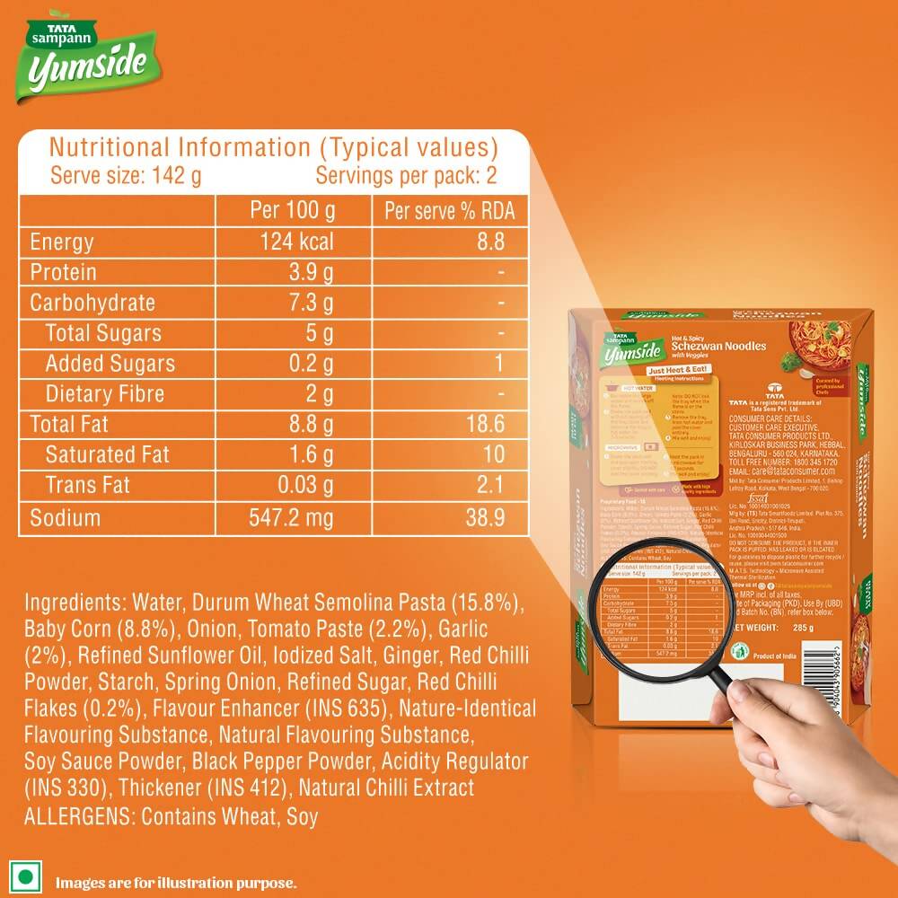 Tata Sampann Yumside Instant Schezwan Veg Noodles - Distacart