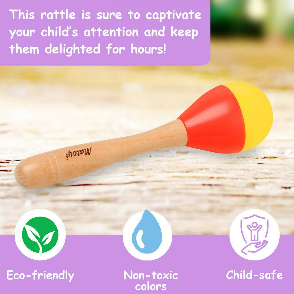 Matoyi Wooden Baby Bead Rattle - Distacart