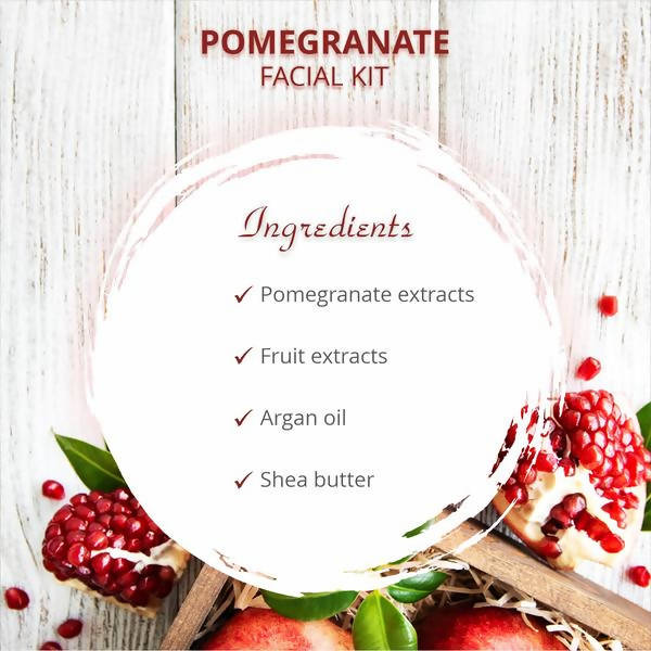 Glamveda Pomegranate Fruit Facial Kit For Brightening & Radiance