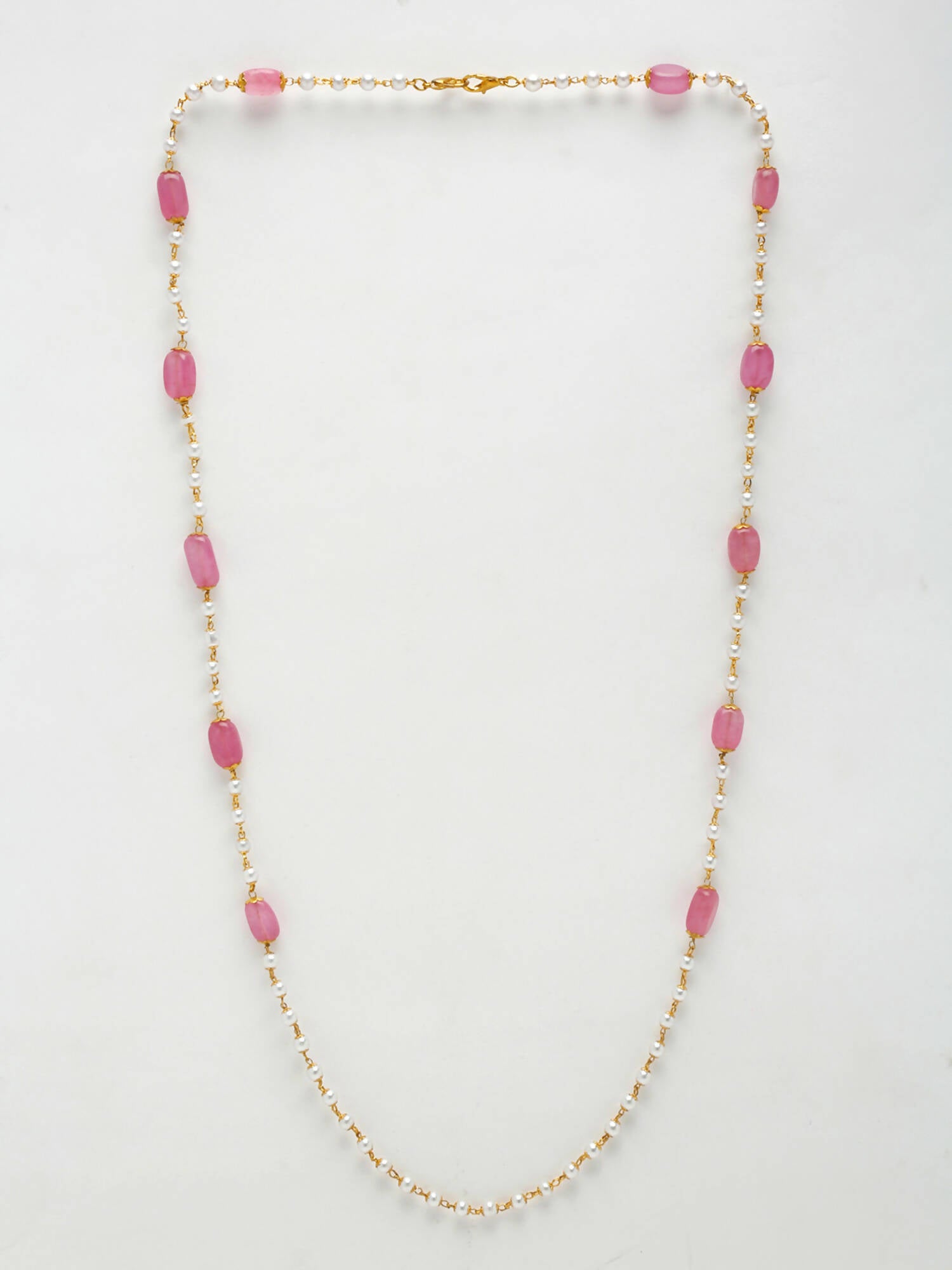 Stone And Gold Plated Mask Chain - Ruby Raang - Distacart