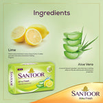 Thumbnail for Santoor Aloe Fresh Soap With Aloe Vera And Lime