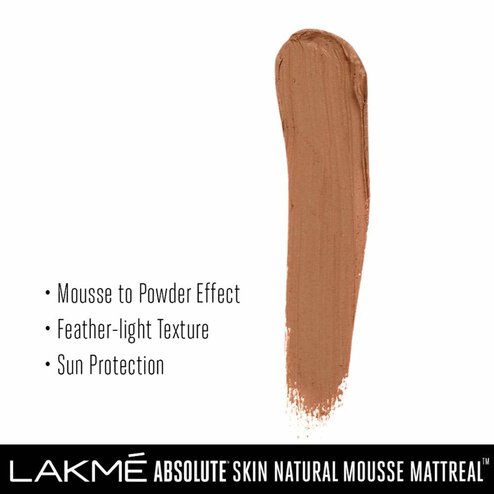 Lakme Absolute Skin Natural Mousse Mattreal Foundation - Rick Walnut - Distacart