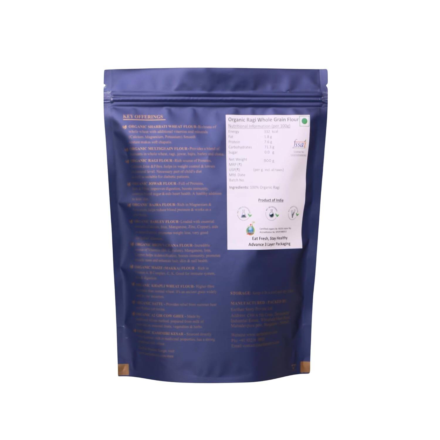 Earthen Story Certified Organic Ragi Flour - Distacart