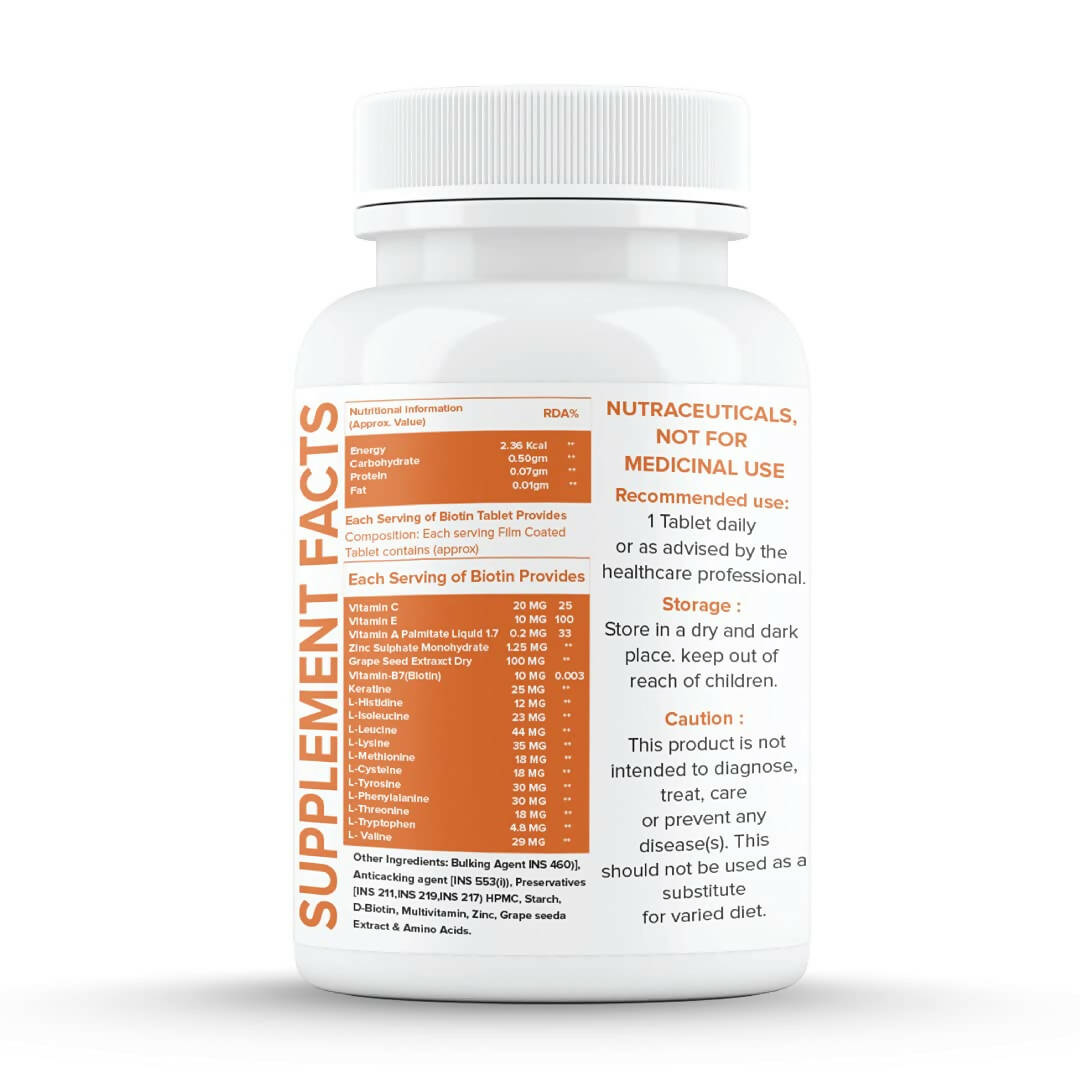 Mars By GHC Beard Biotin Tablets with Keratin & Amino Acids - Distacart