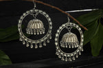 Thumbnail for Mominos Fashion Johar Kamal Silver Earrings With Kundan Work Jhumkas - Distacart