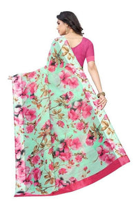 Thumbnail for Vamika Green Linen Satin Border Saree (SONAKSHI 12 GREEN)