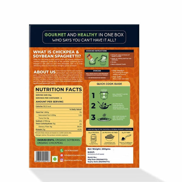 Pink Harvest Organic 100% Chickpea & Soybean Spaghetti Noodles - Distacart