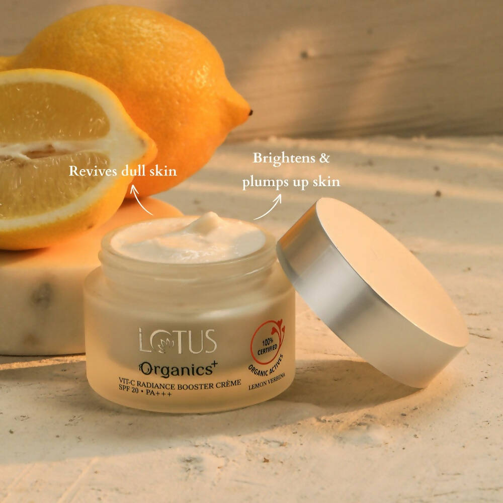 Lotus Organics+ Vit-C Radiance Booster Crème SPF 20 PA+++ - Lemon Verbena - Distacart