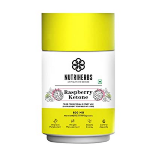 Nutriherbs Raspberry Ketone Veggie Capsules - Distacart
