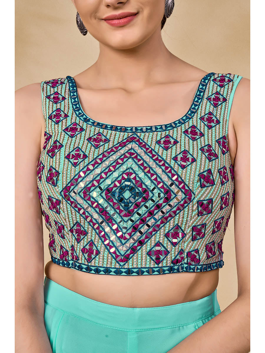 Myra Wine Jacket Style Sharara Suit - Distacart
