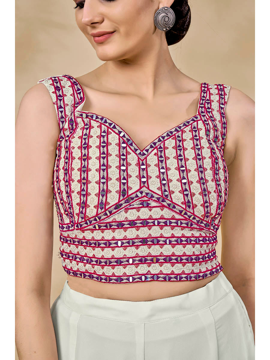 Myra Purple Jacket Style Sharara Suit - Distacart