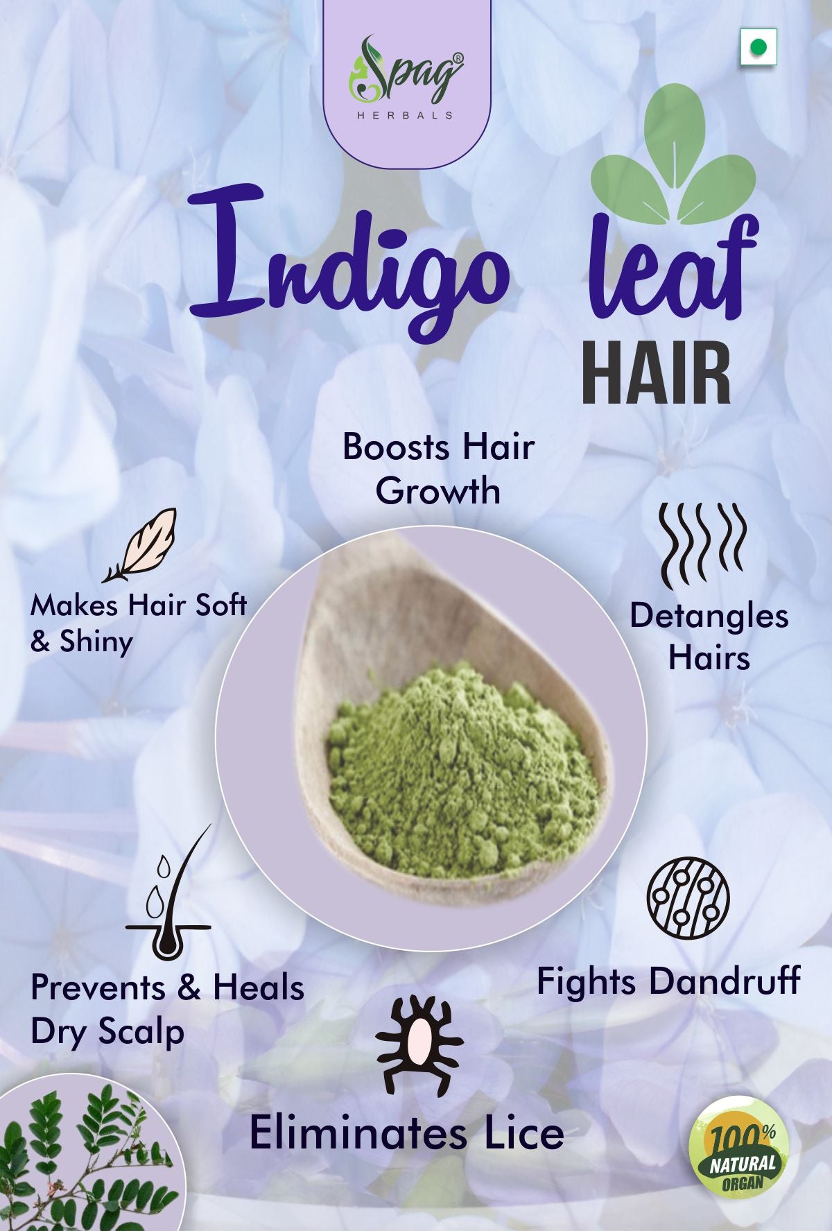 Spag Herbals Premium Indigo Powder - Distacart