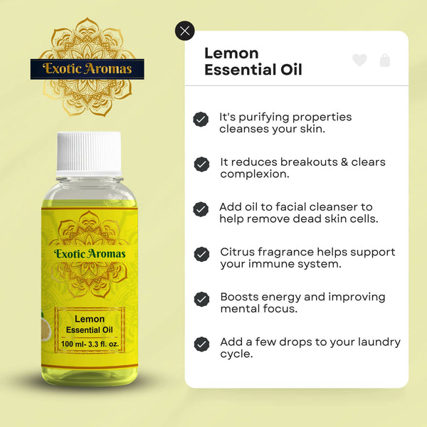 Exotic Aromas Lemon Essential Oil - Distacart