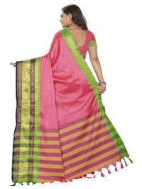 Thumbnail for Vamika Banarasi Silk Pink Weaving Saree