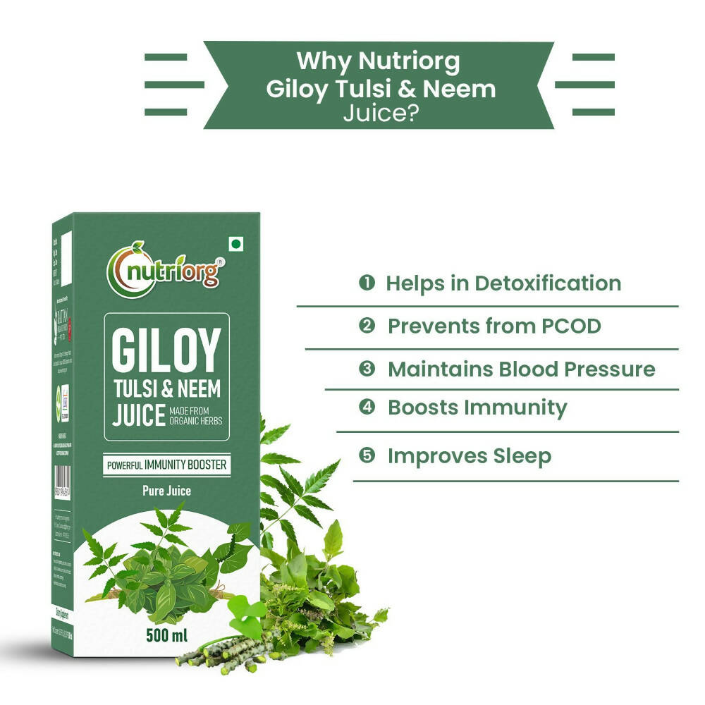 Nutriorg Giloy With Neem & Tulsi Juice - Distacart