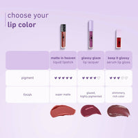 Thumbnail for Plum Glassy Glaze Lip Lacquer 3-in-1 Lipstick + Lip Balm + Gloss 01 Pink Whisper - Distacart