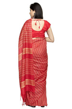 Thumbnail for Mominos Fashion Red Color Bhagalpuri Saree