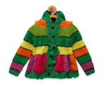 Thumbnail for ChutPut Hand knitted Rainbow Hooded Sweater - Multi - Distacart