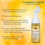 Thumbnail for Glamveda Ayurvedic Turmeric & Neem Anti Tan Face Wash With Soft Silicone Brush