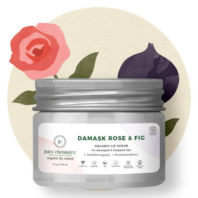 Juicy Chemistry Damask Rose & Fig Lip Scrub - Distacart