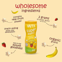 Thumbnail for Happa Organic Multigrain Apple Cinnamon & Strawberry Banana Melts Super Puffs Combo(8 Months+) - Distacart