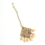 Thumbnail for Mominos Fashion Johar Kamal Traditional Rajwadi Design Heavy Golden Color Necklace Set - Distacart