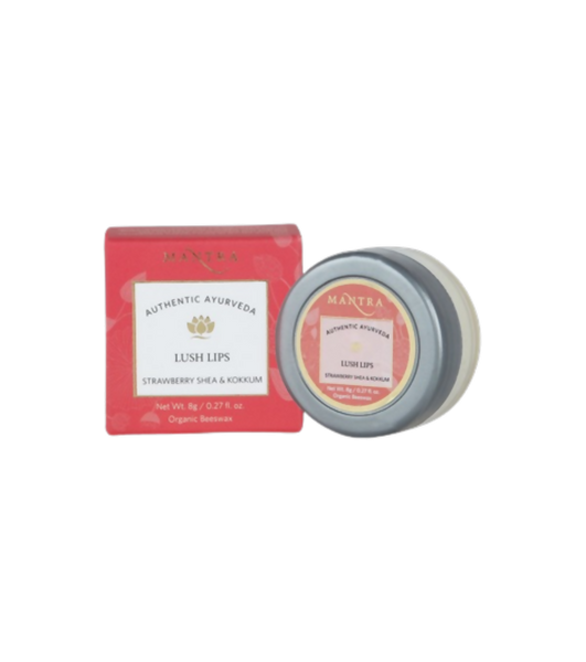 Mantra Herbal Lush Lips Strawberry, Shea & Kokkum - Distacart