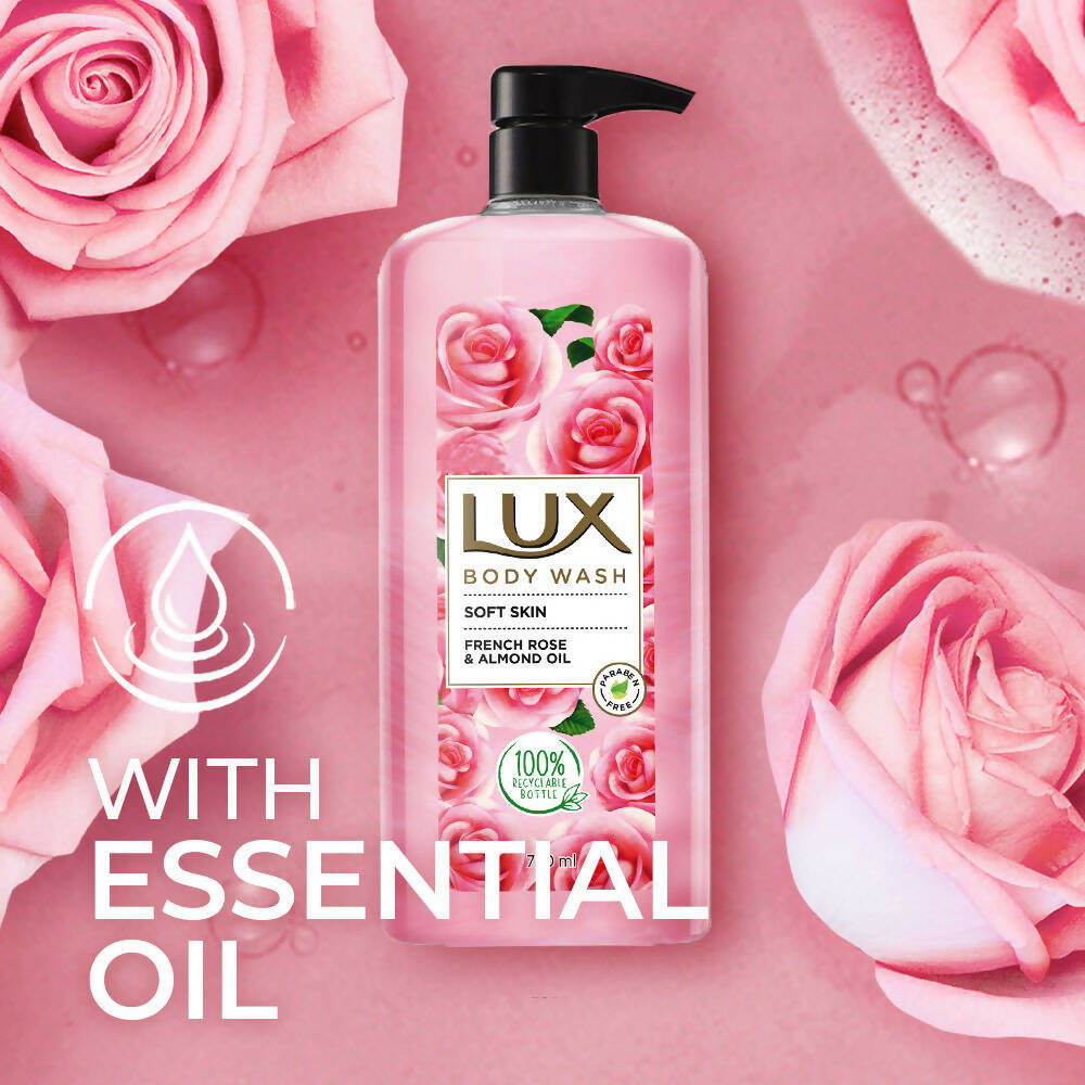Lux Body Wash with French Rose Fragrance & Almond Oil - Distacart