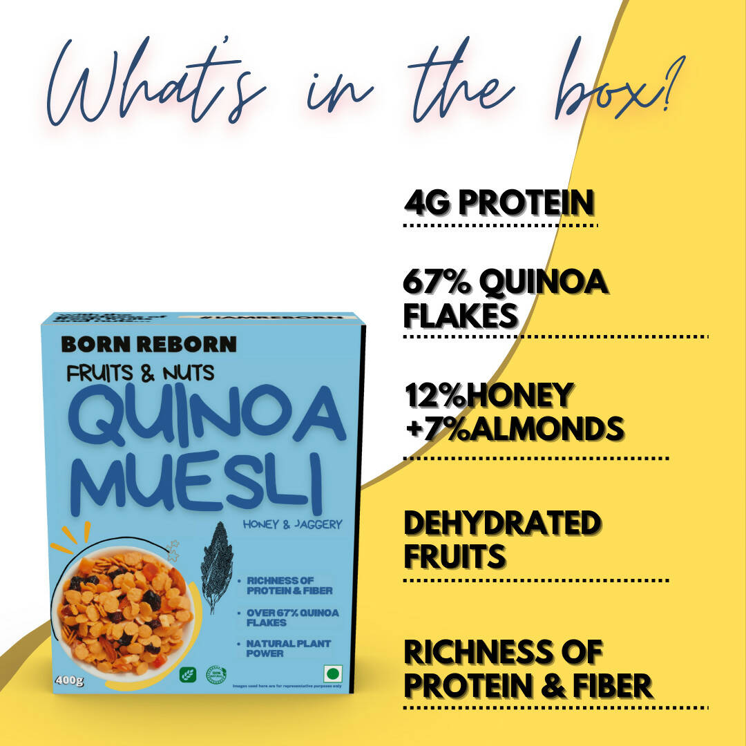 Born Reborn Quinoa Muesli with Honey Fruits and Nuts - Distacart
