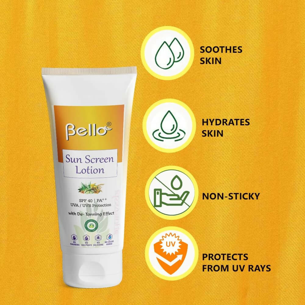 Bello Herbals Sunscreen Lotion SPF 40 - Distacart