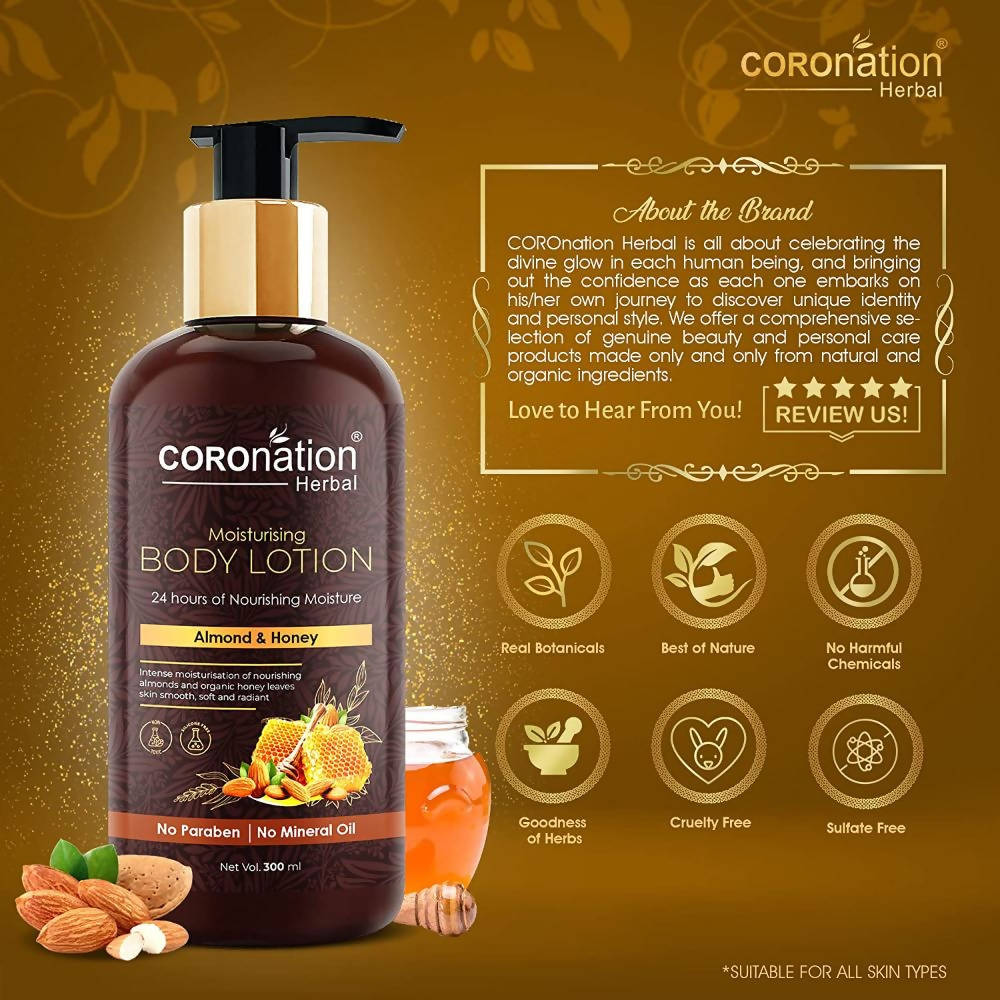 Coronation Herbal Almond & Honey Moisturising Body Lotion - Distacart