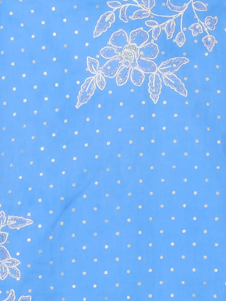 Lil Drama Ethnic Girls Blue Cotton Kurta with Sharara Set - Distacart